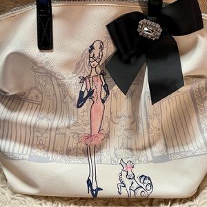 My Flat in London, Brighton tote Bag with Dog, champagne quote